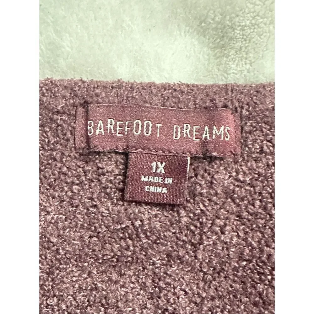 Barefoot Dreams CozyChic Ultra Lite Knit V-Neck Pullover Sweater Women's Size 1X